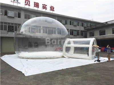 Transparent PVC inflatable commercial bubble tent with backdrop for advertising or events BY-IT-056
